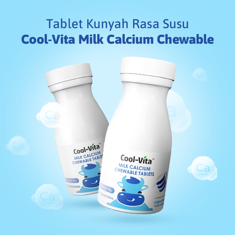 Cool-Vita Milk Calcium Chewable Tablet Rasa Original (30 Tablet)